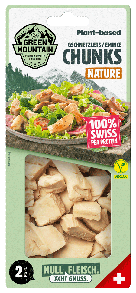 Plant-based Geschnetzeltes Chunks Chicken, Plant-based Chunks Chicken, Poulet en morceaux à base de plantes
