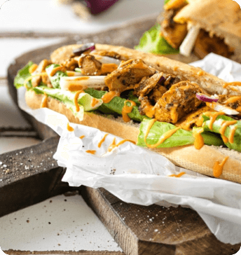 Banh Mi mit plant-based Curry Chunks