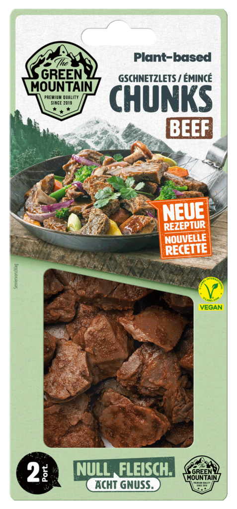 Plant-based Geschnetzeltes Chunks Beef, Plant-based Geschnetzeltes Chunks Beef, Geschnetzeltes à base de plantes - Morceaux de bœuf