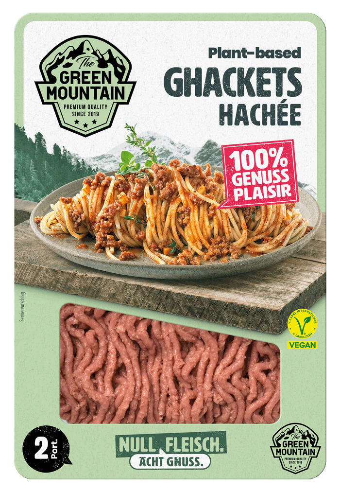 Veganes Gehacktes, Vegan minced meat, Viande hachée végétalienne