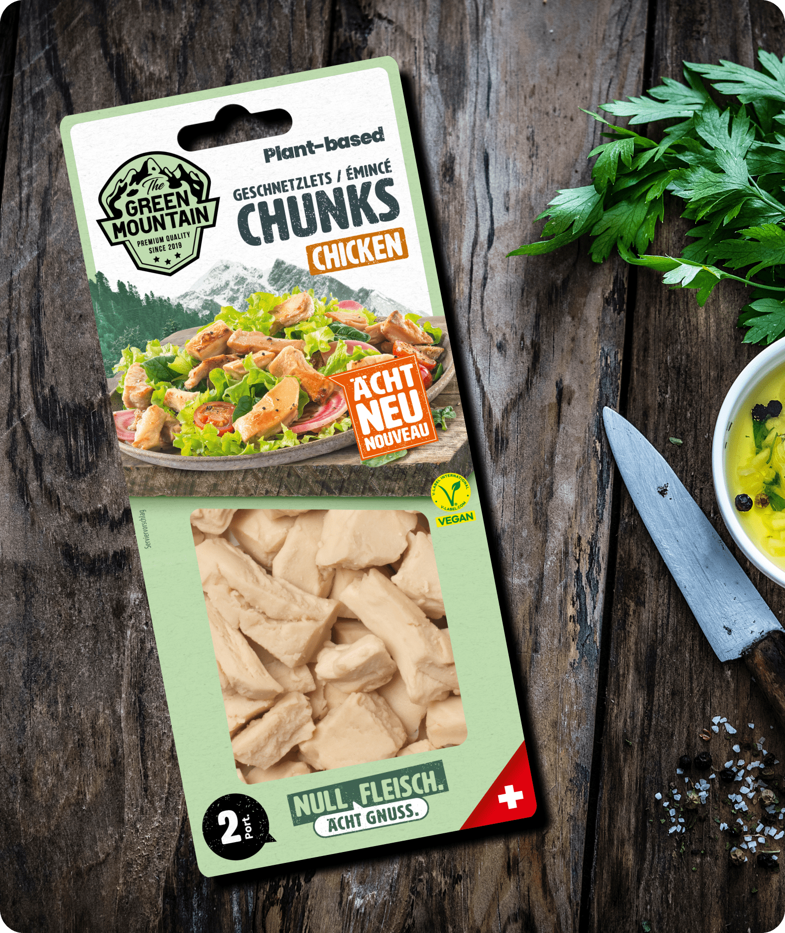 THE GREEN MOUNTAIN Chunks de poulet