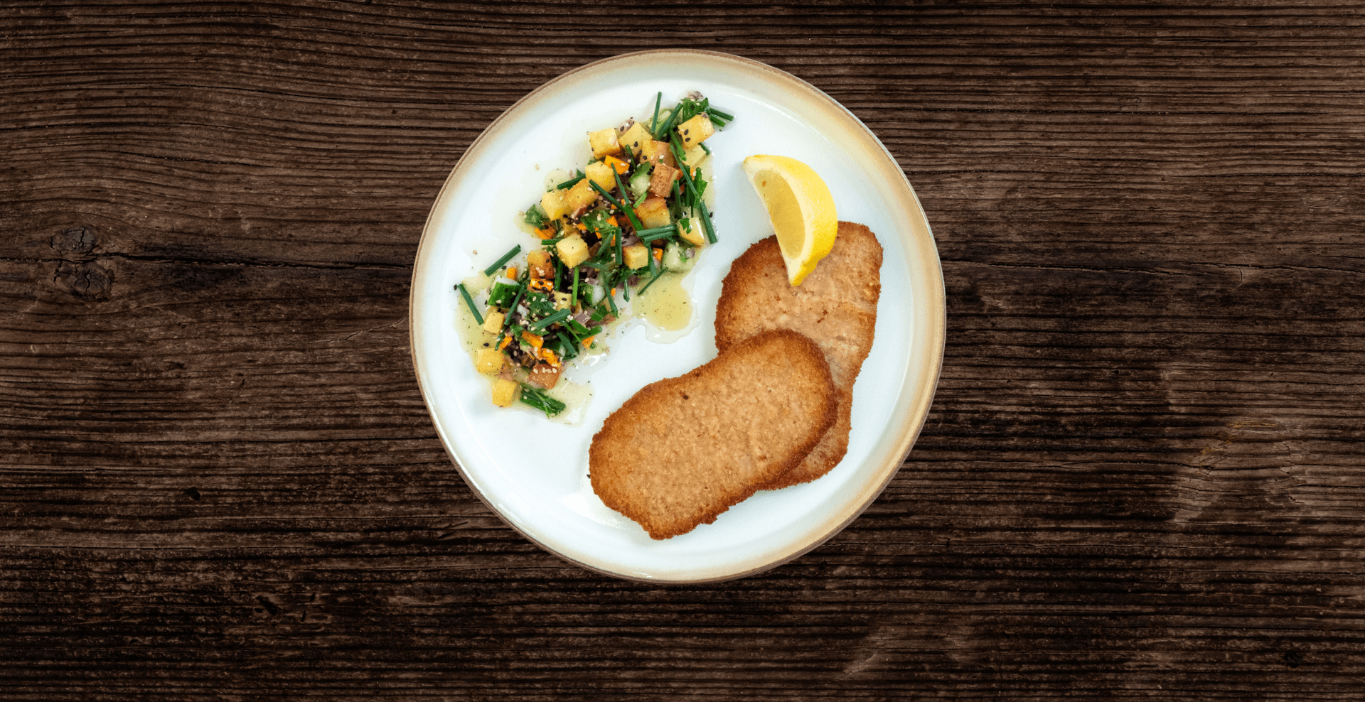 Schnitzel mit Wasabi Kartoffelsalat