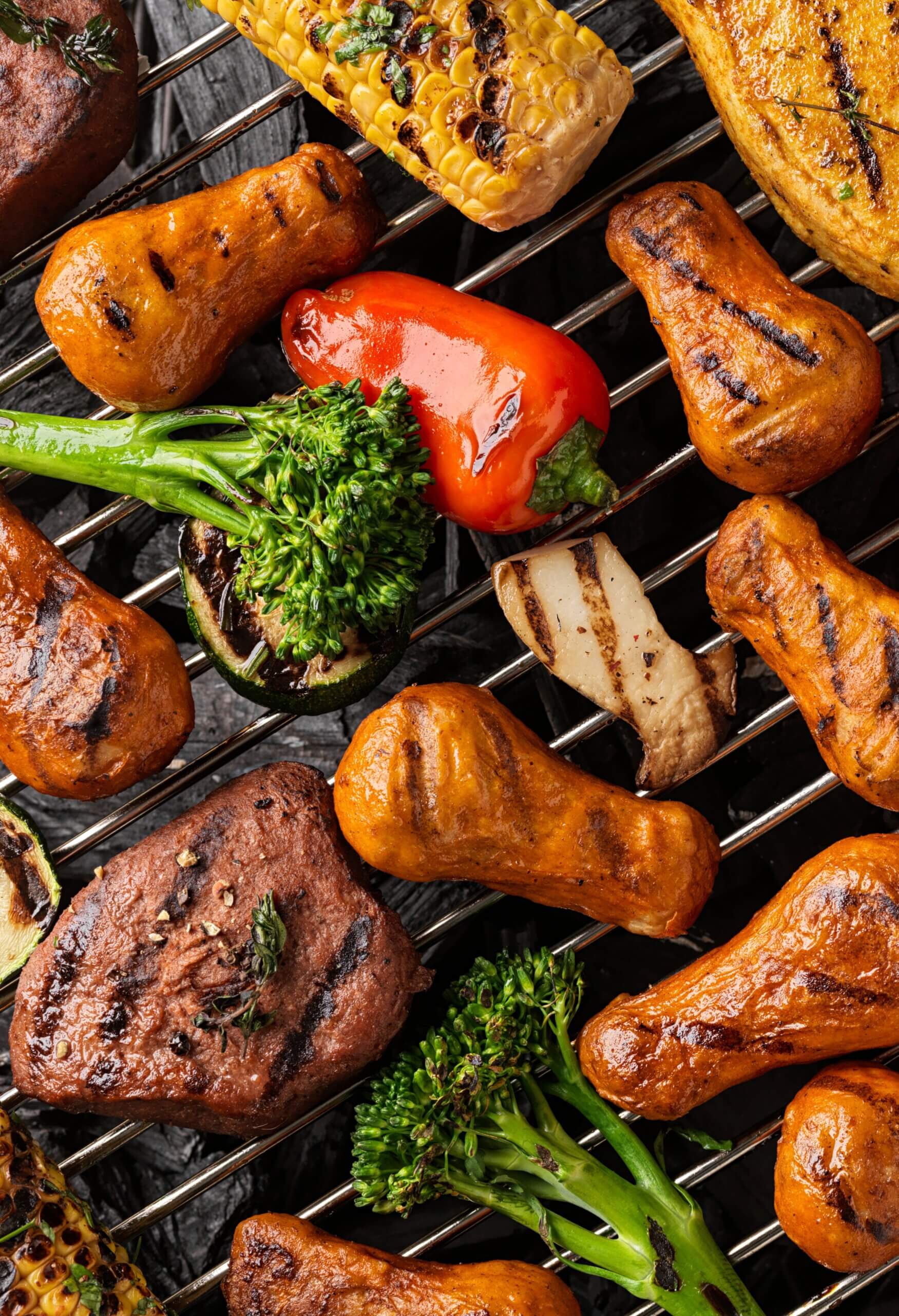 Grillbild mit Gemüse und TGM Produkten